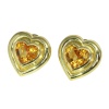 Paloma Picasso for Tiffany & Co Vintage citrine heart shaped earclips